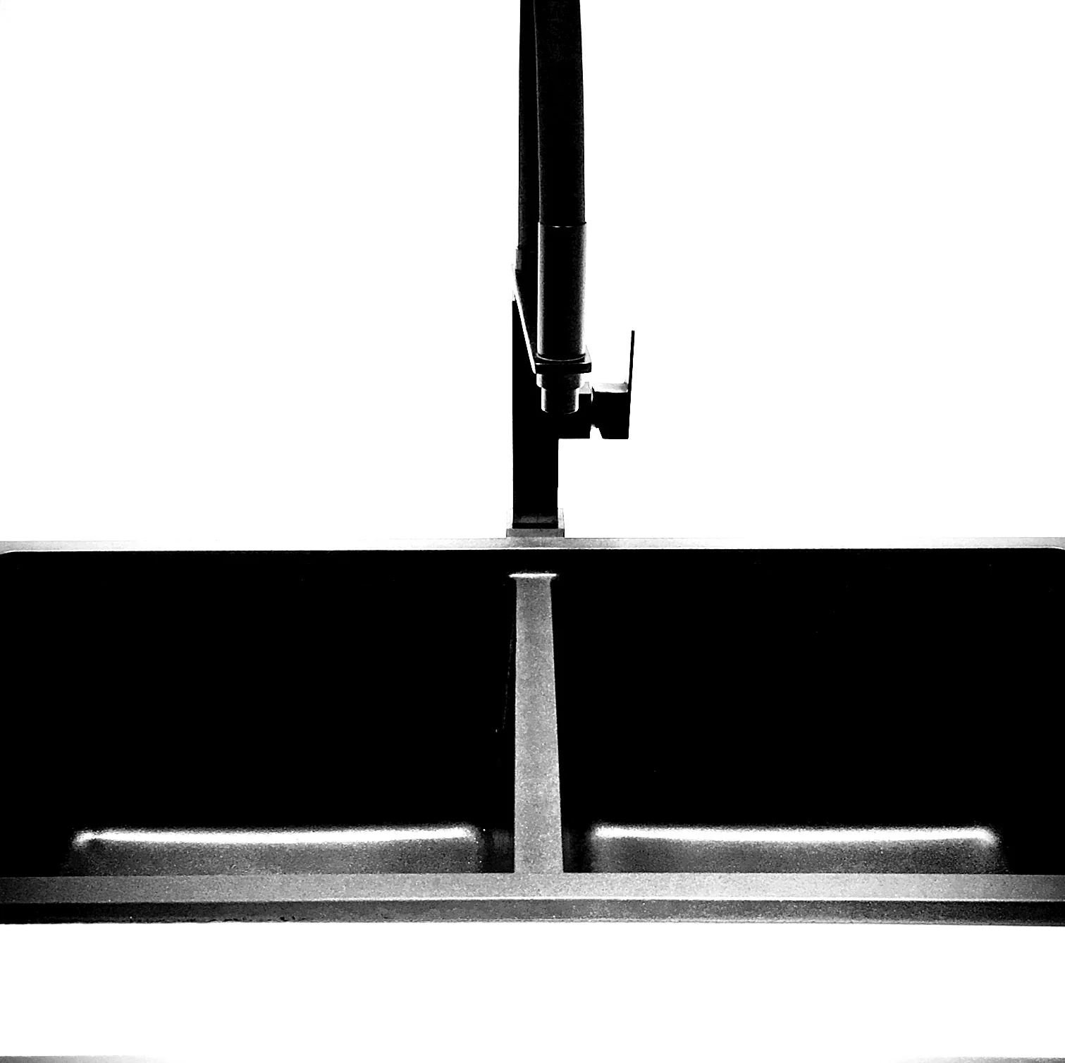 Square Flexible Kitchen Mixer Tap - Matte Black - Image 6