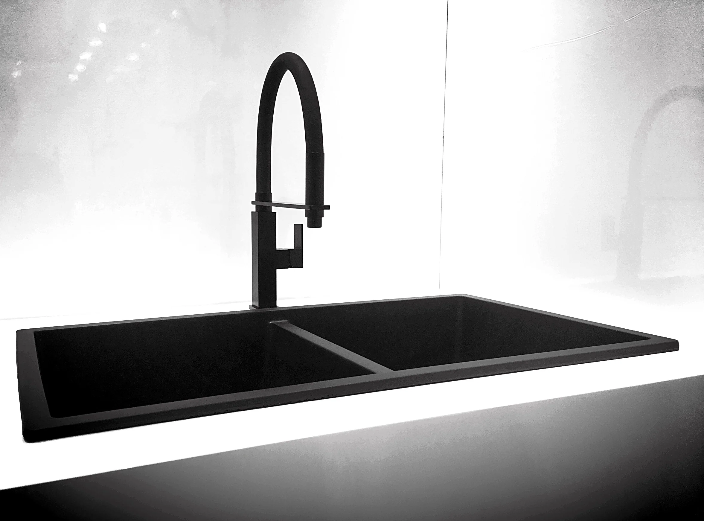 Square Flexible Kitchen Mixer Tap - Matte Black - Image 7