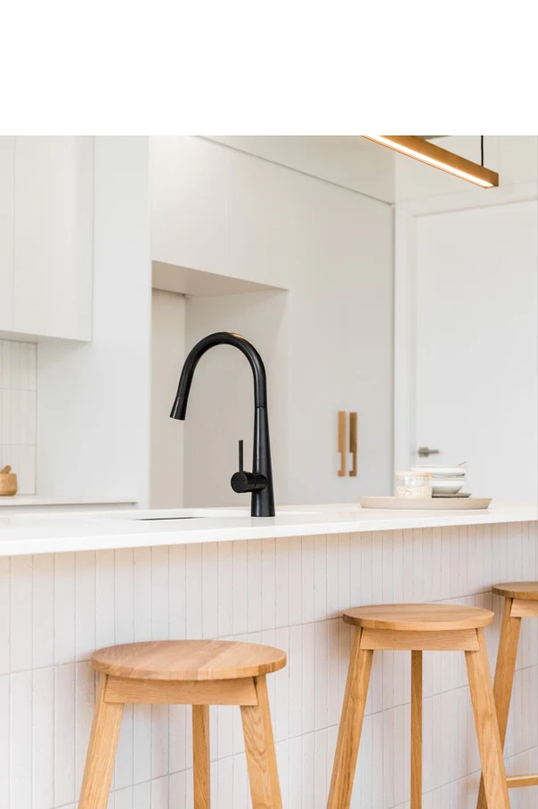 Round Pull Out Kitchen Mixer Tap - Matte Black - Image 6