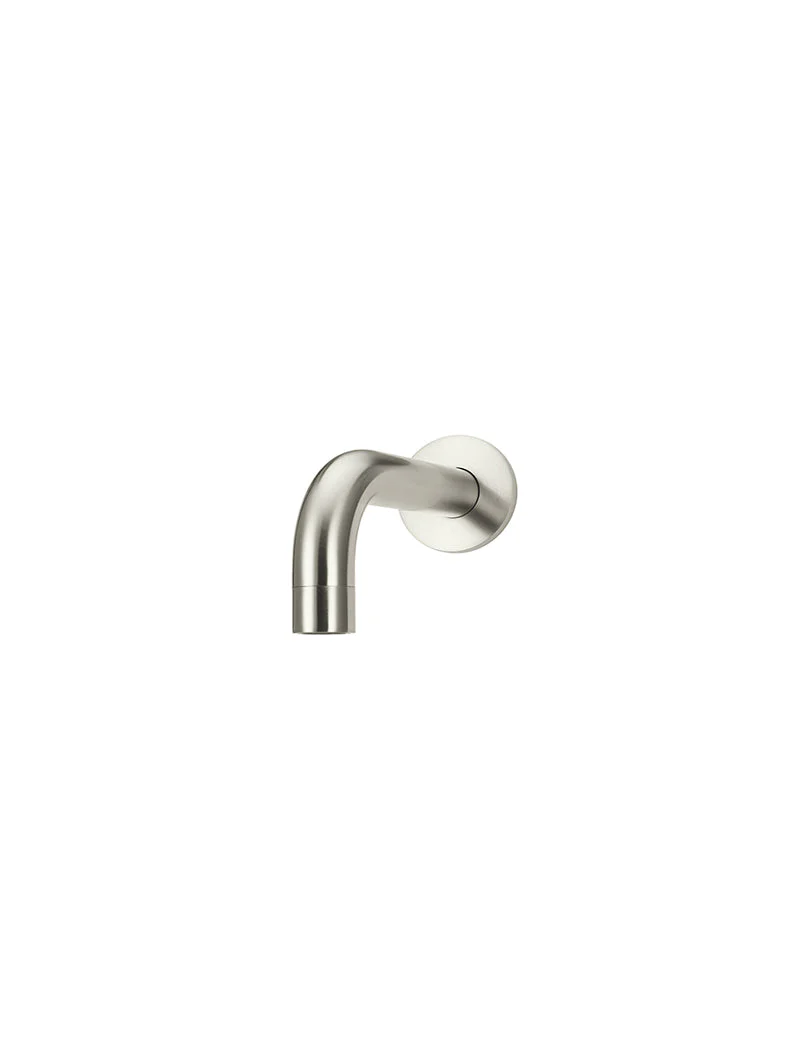 Round Curved Spout 130mm - PVD Brushed Nickel - Image 3