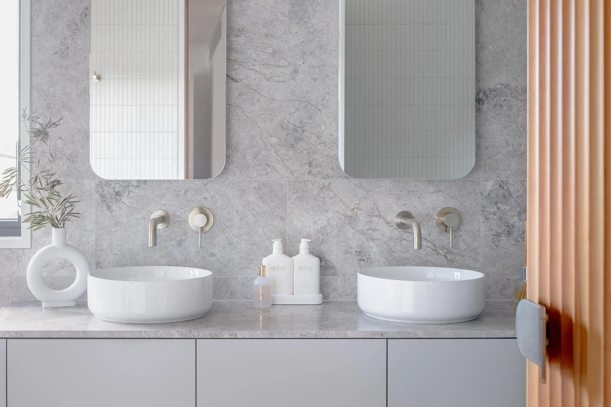 Universal Round Curved Spout - PVD Brushed Nickel - Image 4