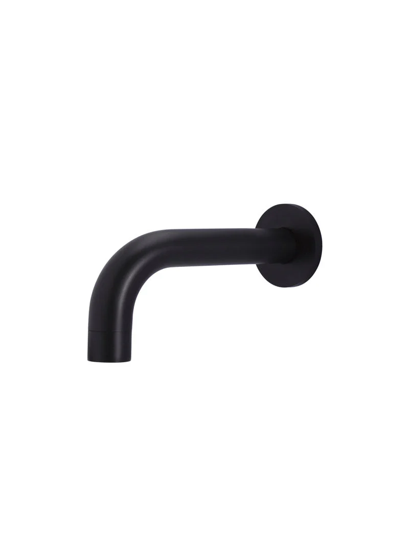 Round Curved Spout 130mm - Matte Black - Image 3