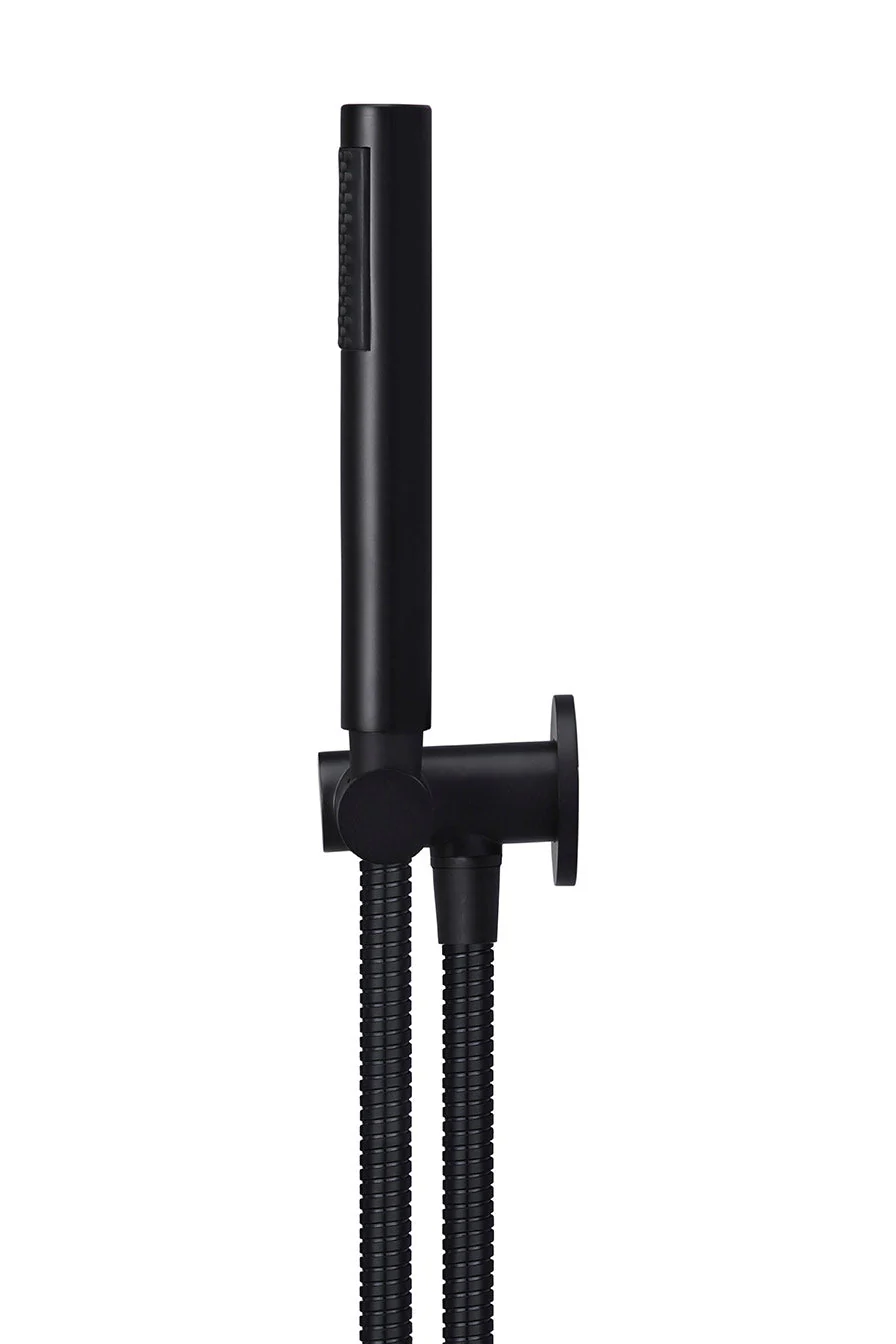 Round Shower on Swivel Bracket - Matte Black - Image 3