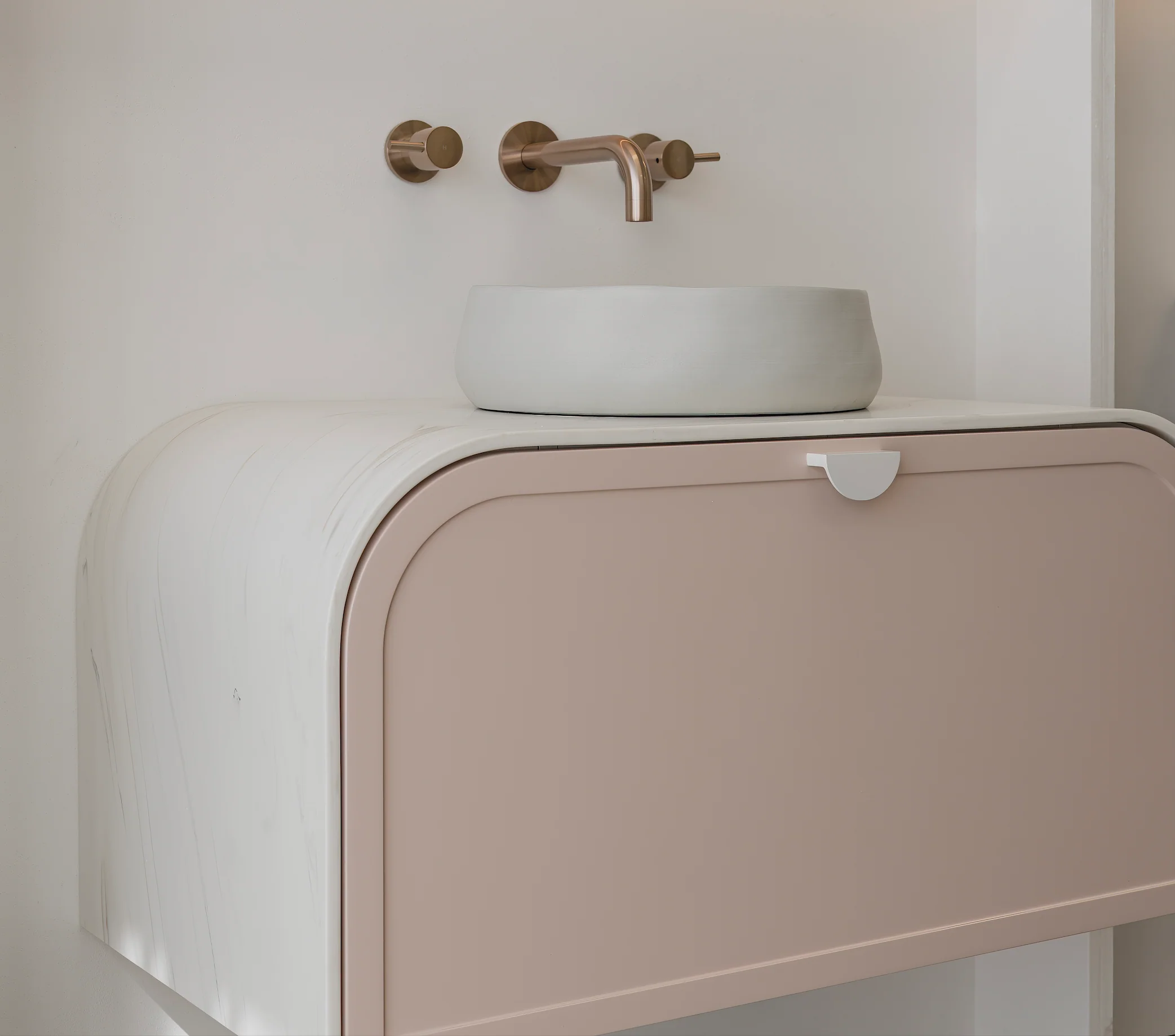 Round Quarter Turn Wall Top Assemblies - Champagne - Image 5