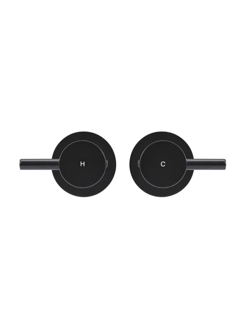 Round Quarter Turn Wall Top Assemblies - Matte Black - Image 3