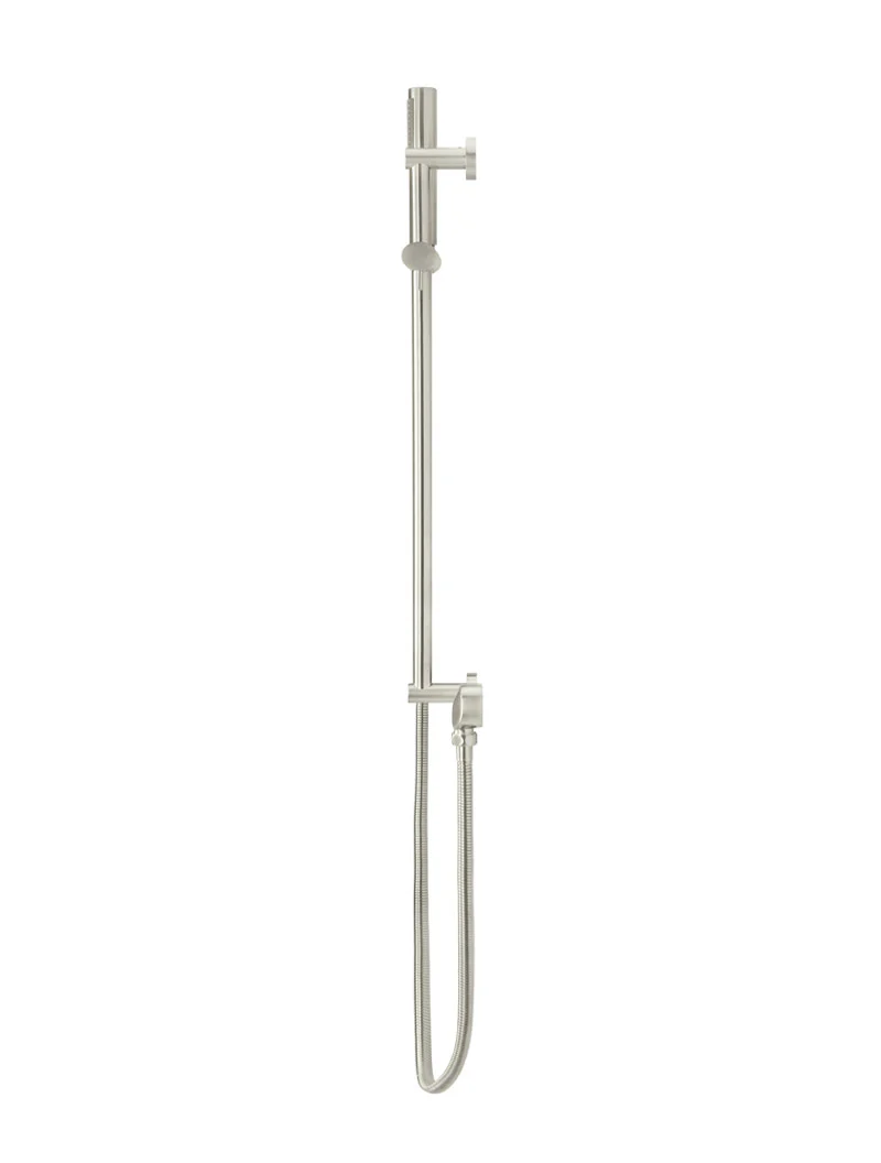 Round Hand Shower on Rail Column - PVD Brushed Nickel - Image 4