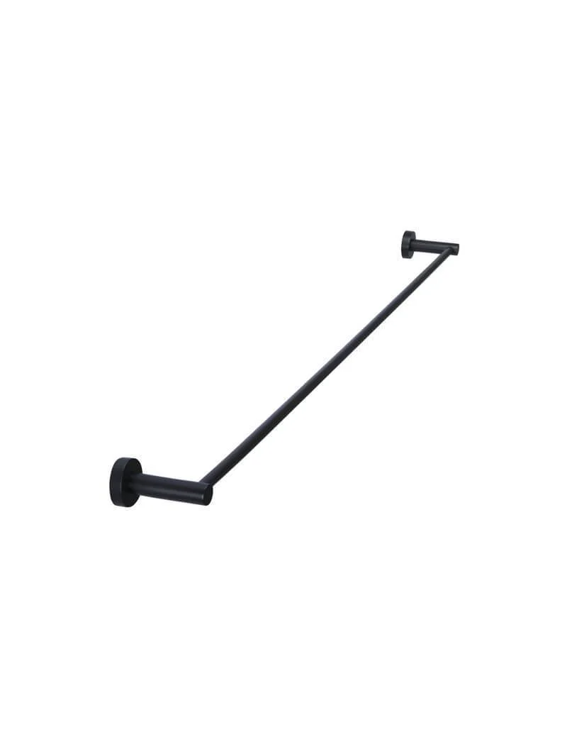 Round Single Towel Rail - Matte Black - Image 4