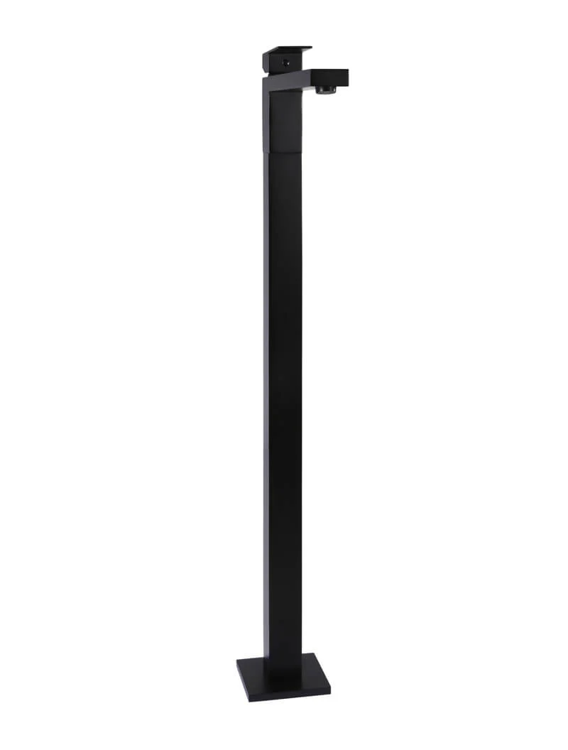 Square Freestanding Bath Mixer - Matte Black - Image 3