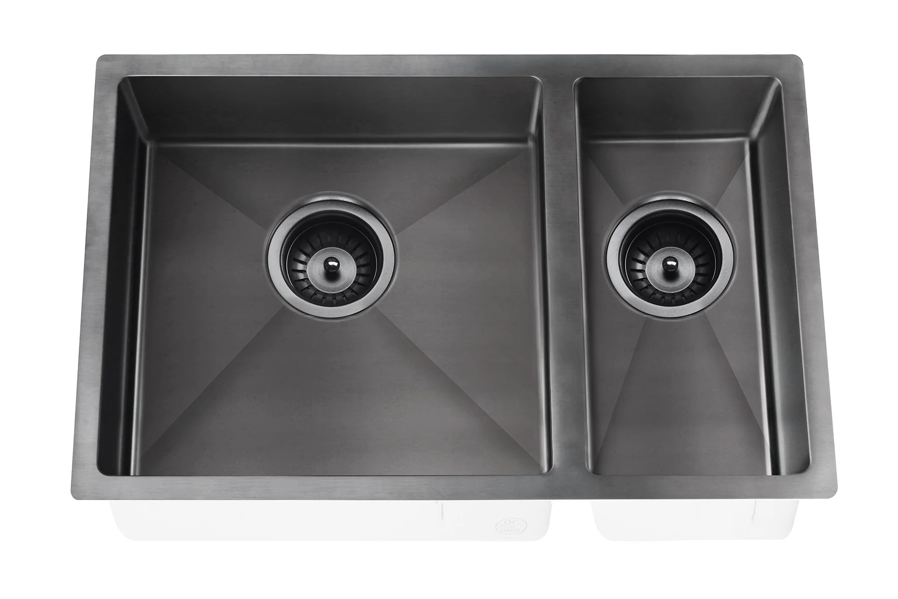 Lavello Kitchen Sink - One and Half Bowl 670 x 440 - Gunmetal Black - Image 7