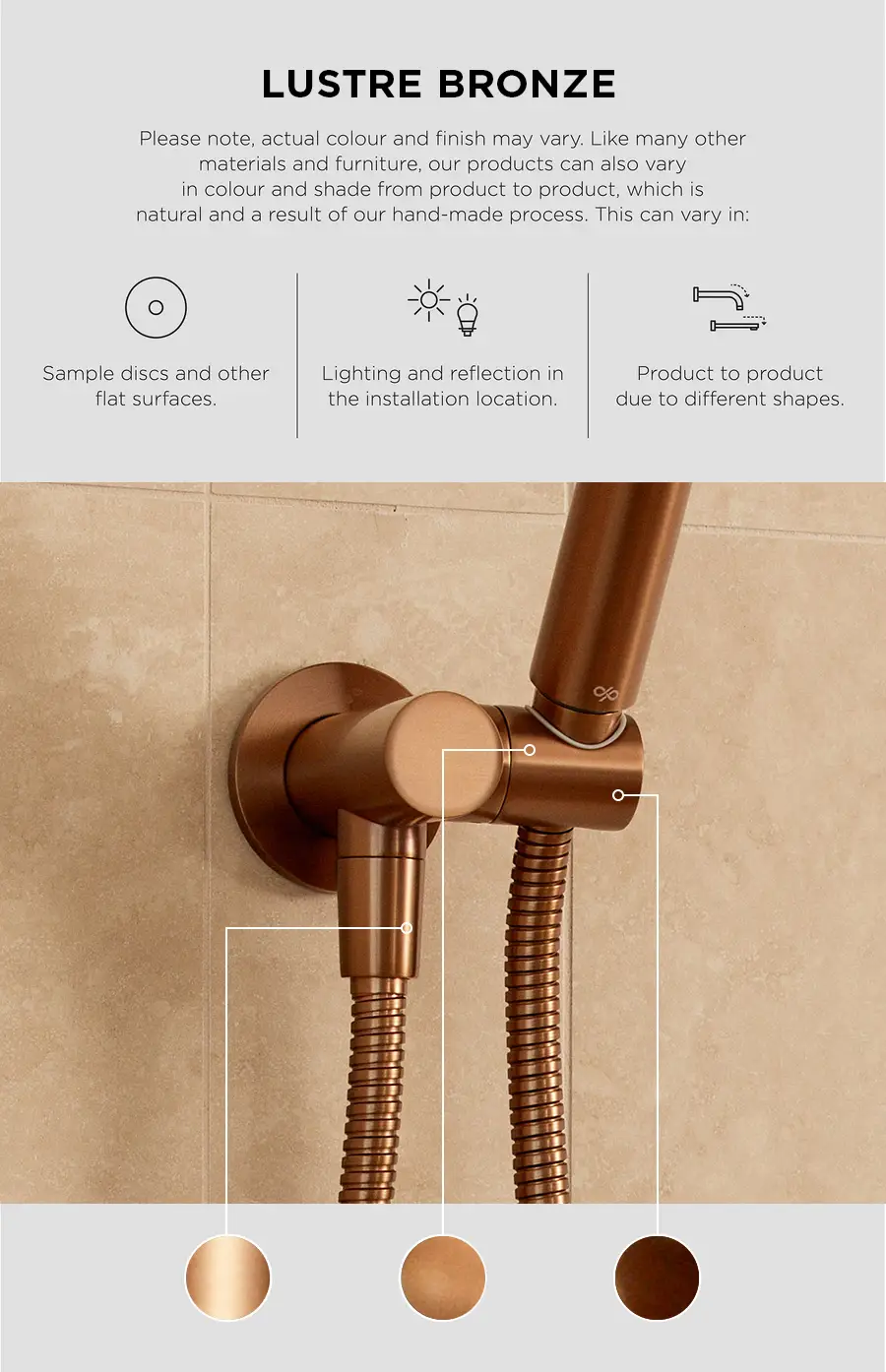 Round Curved Spout 130mm - Lustre Bronze - Image 6